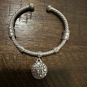 Sterling Silver “Footprints in the sand” Cuff Bracelet